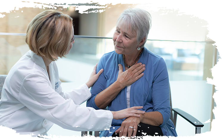 a doctor talking to her patient